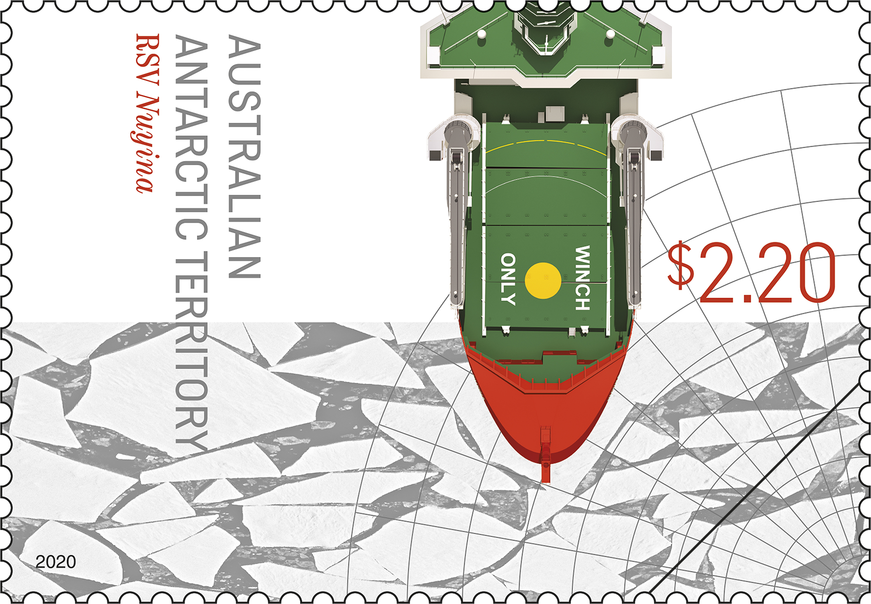 AAT_RSV Nuyina_01_Stamp_400 Casey Station, 2015