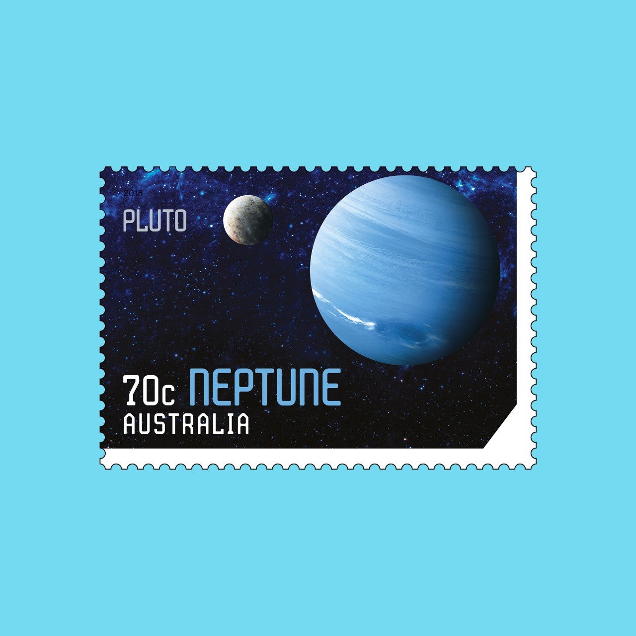 Our Solar System 2015 Neptune stamp