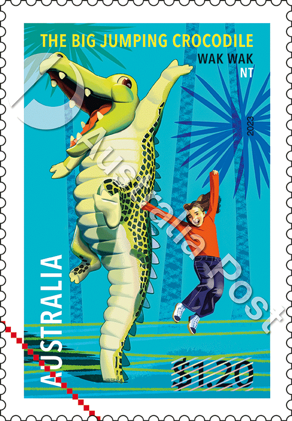 2023_SCM_Big_Things_Stamp_05_Watermark A big jumping crocodile