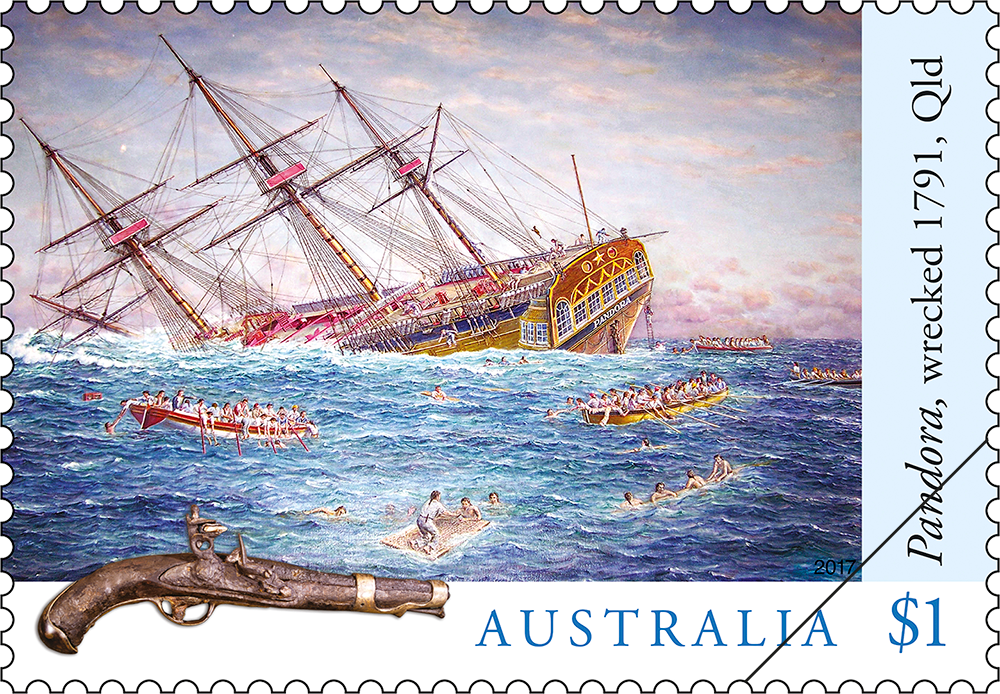 Shipwrecks Pandora stamp Shipwrecks