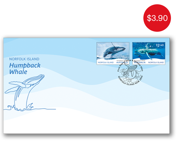 Norfolk Island Humpback Whale First Day Cover (Gummed)