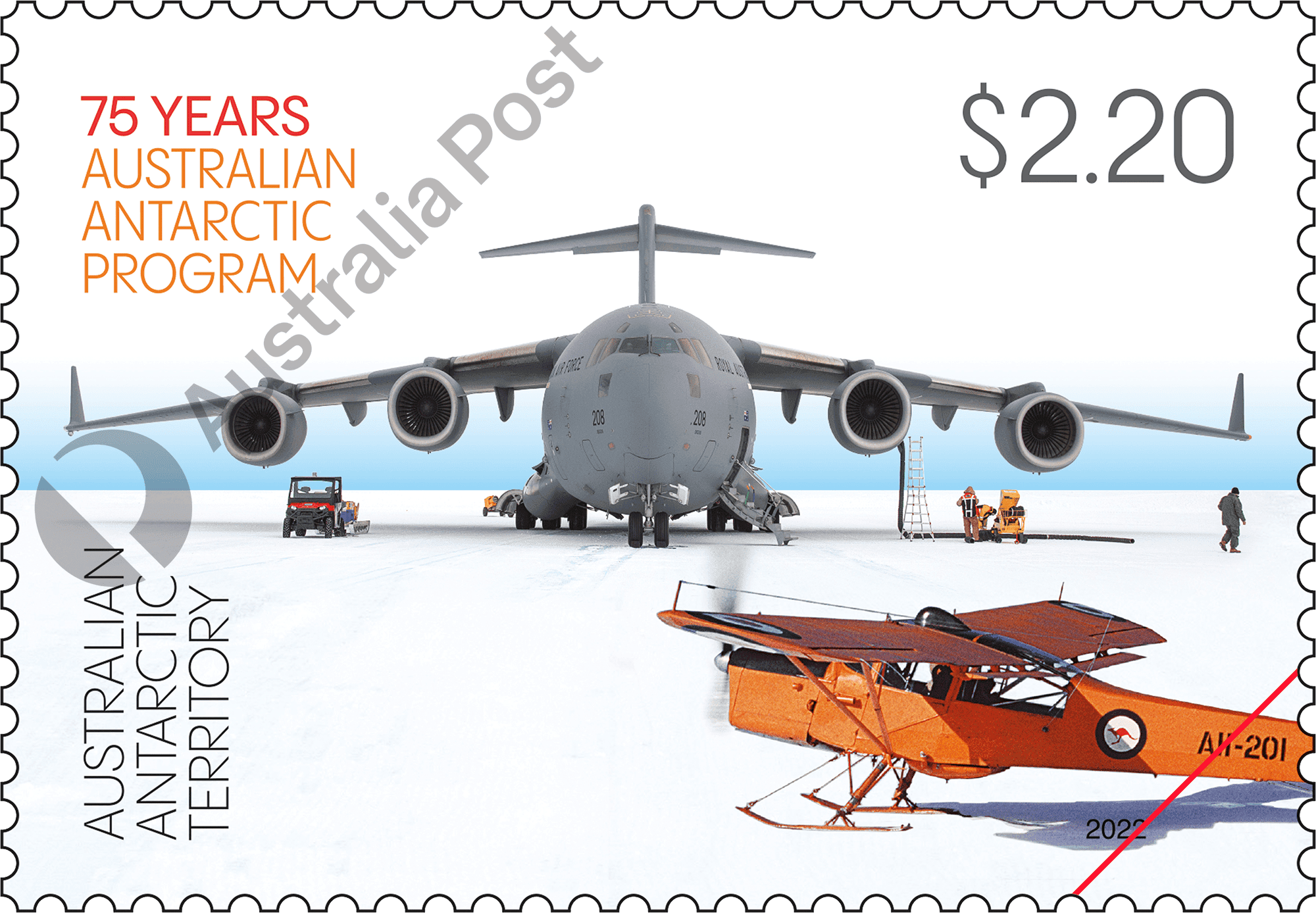 ANARE_75_stamp_03_400 $2.20 Aviation support