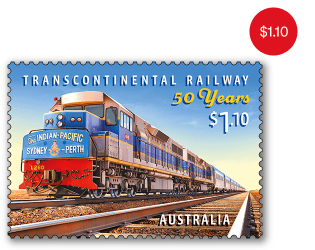 Transcontinental Railway – 50 Years stamp