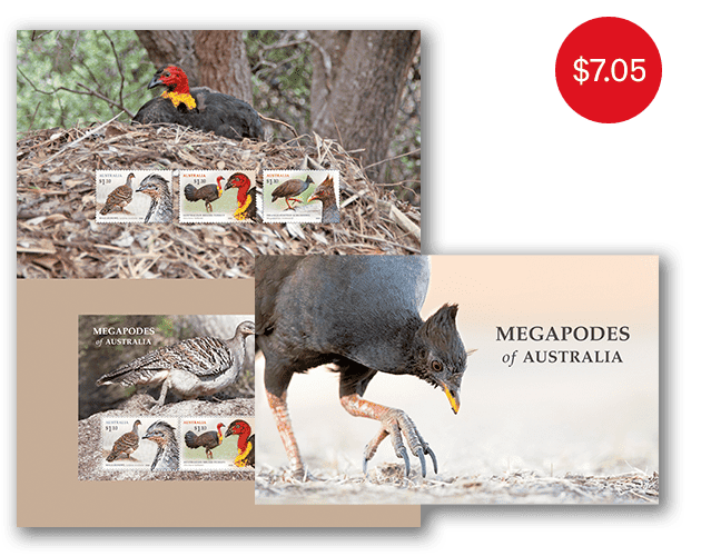 Megapodes of Australia stamp pack Megapodes of Australia Stamp Pack