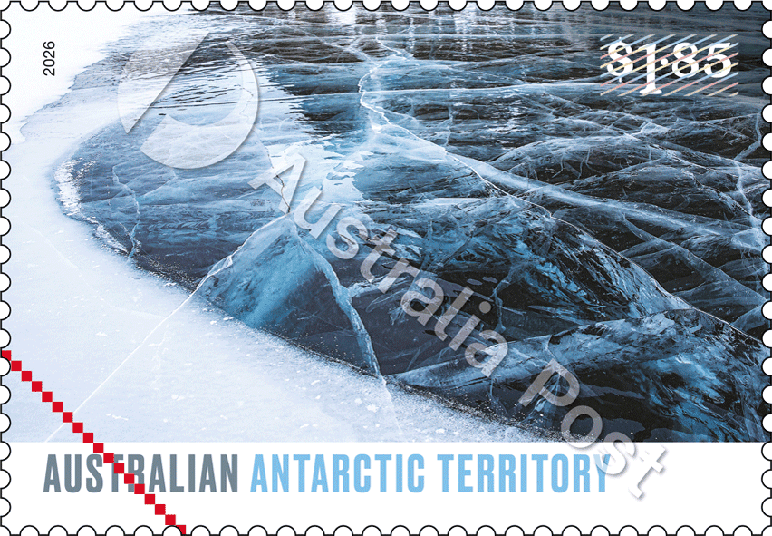 $1.85 Australian Antarctic Territory (Lichen Lake) stamp