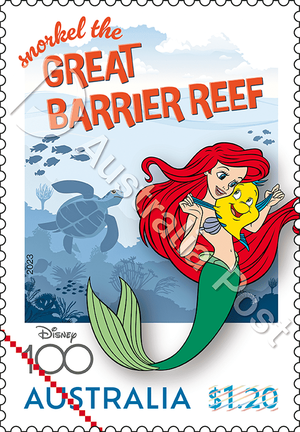 2023_SCM_Big_Things_Stamp_05_Watermark $1.20 Ariel at the Great Barrier Reef, QLD stamp