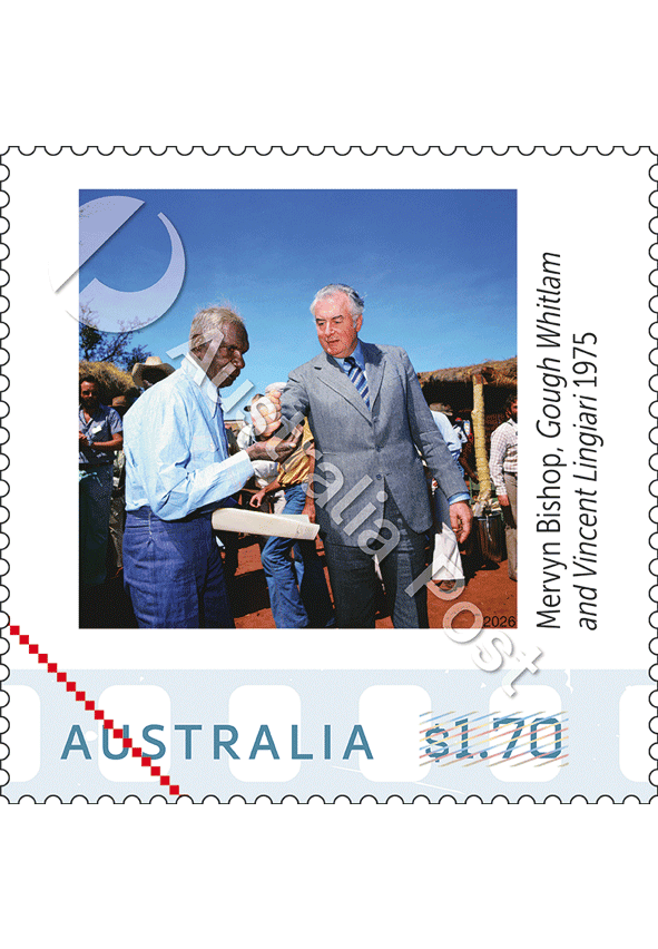$1.70 Mervyn Bishop, Gough Whitlam and Vincent Lingiari 1975
