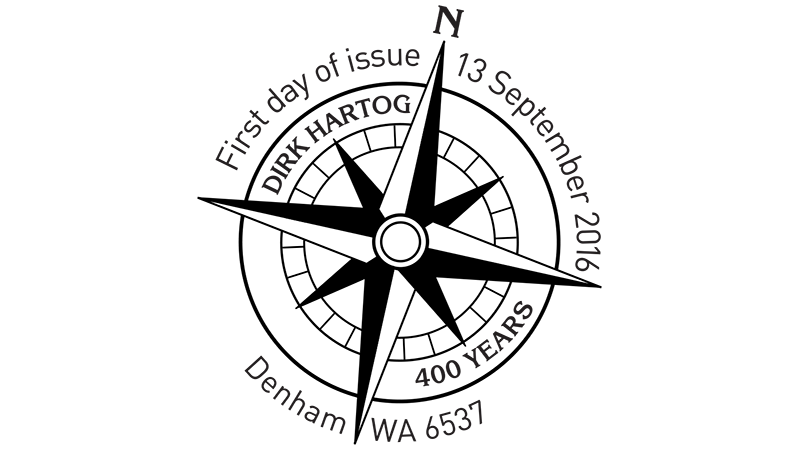 Dirk Hartog 400 years postmark Dirk Hartog 400 years
