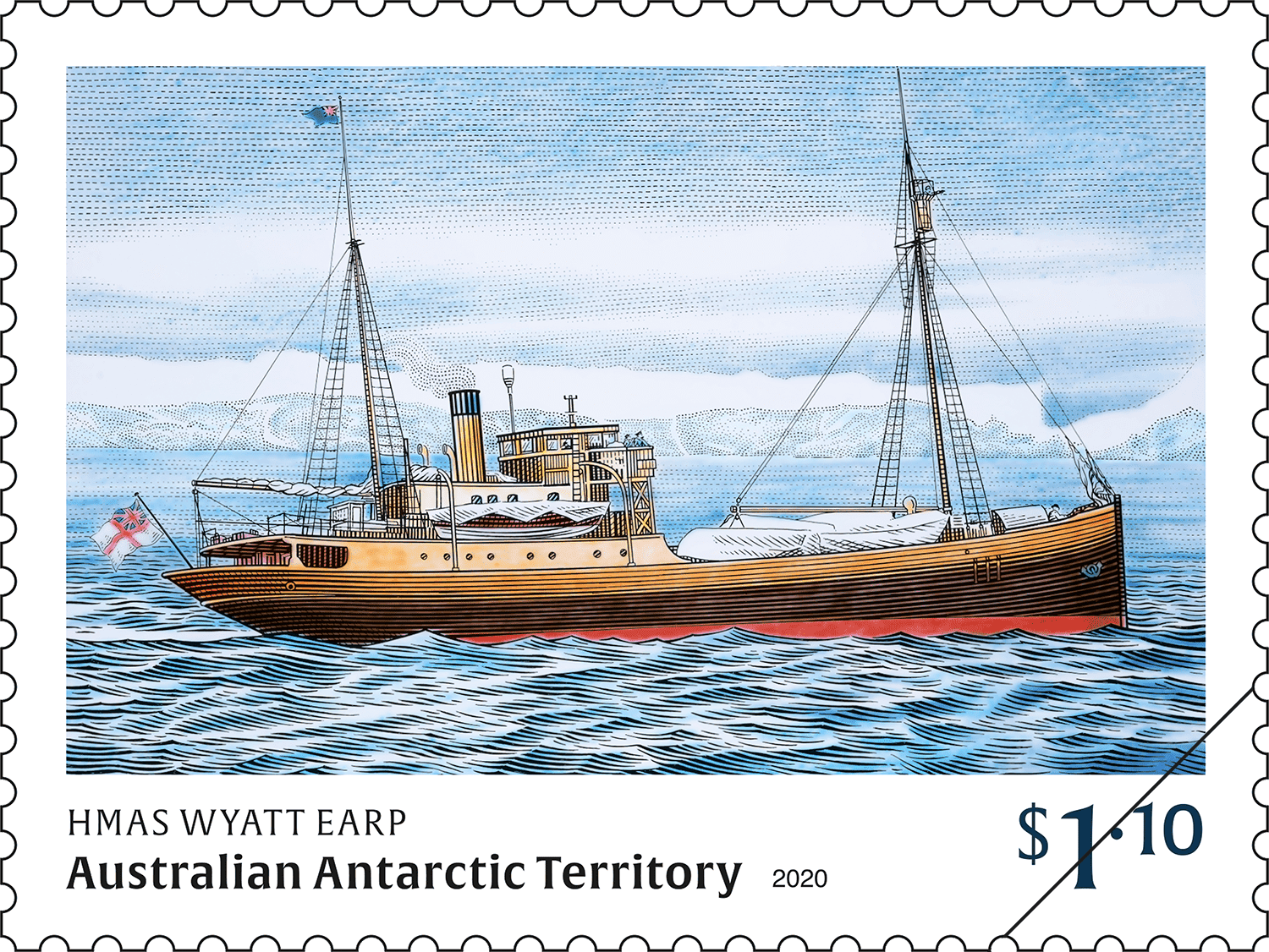 $1.10 Wyatt Earp Australian Antartic Territory stamp