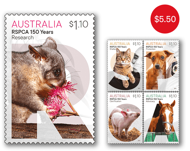 Stamps - RSPCA: 150 Years