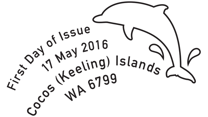 Cocos (Keeling) Islands Dolphins postmark Cocos (Keeling) Islands Dolphins