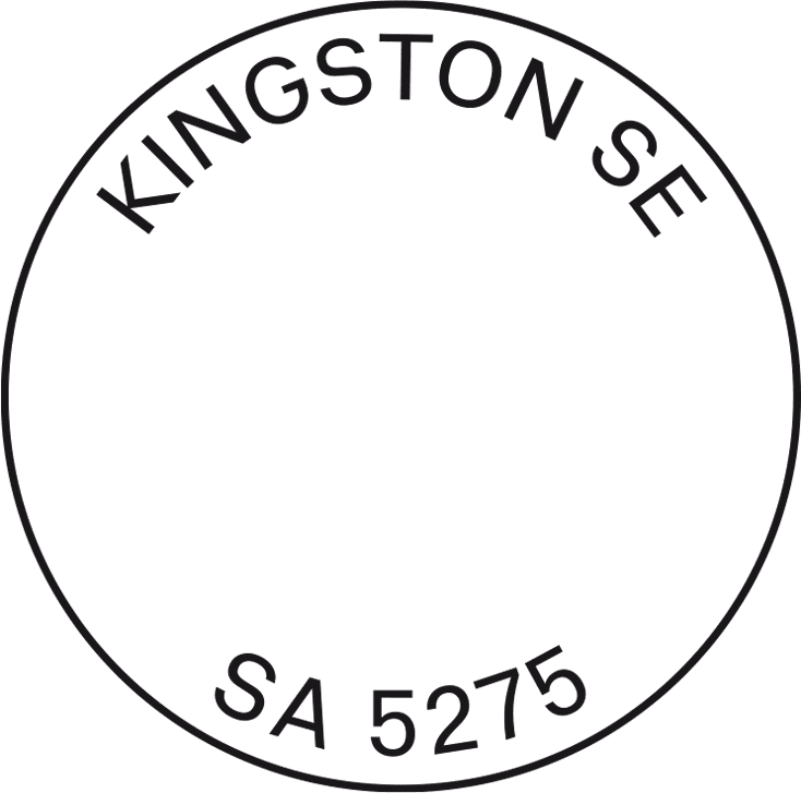2023_CKI_Reef_Fish_Postmark_36x19mm Kingston SE SA postmark