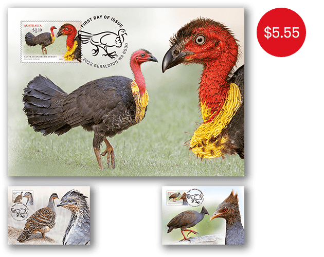 Megapodes of Australia maxicard set Set of Megapodes of Australia Maxicards