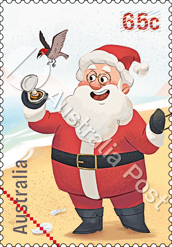 65c Santa stamp