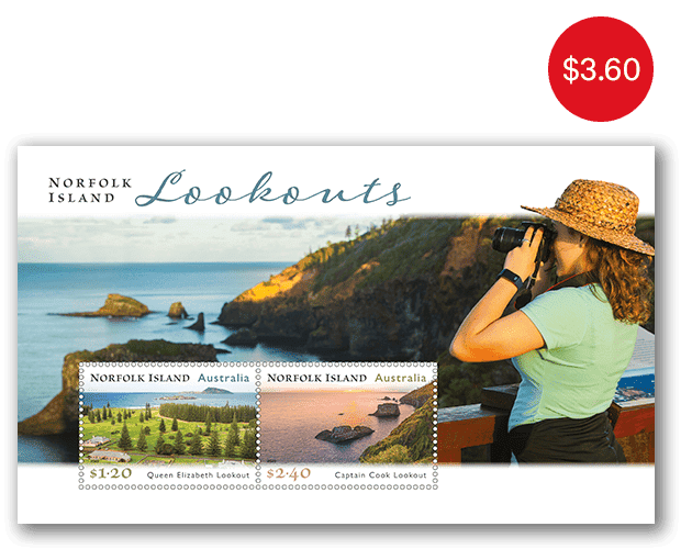 Norfolk Island Lookouts minisheet Norfolk Island Lookouts Minisheet
