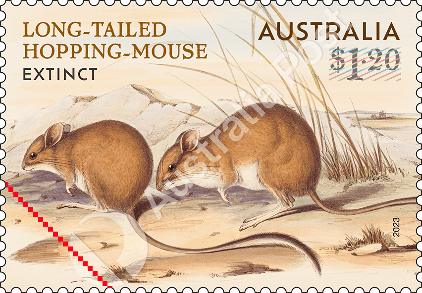 2023_Extinct_Mammals_Stamp_03_400 $1.20 Long-tailed Hopping-mouse