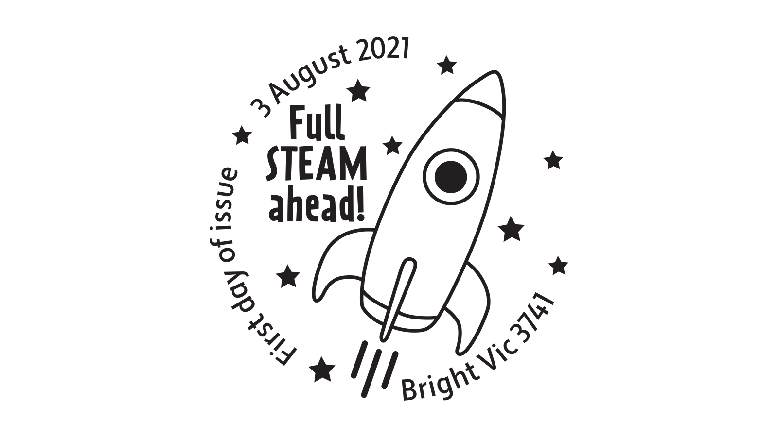 2021_SCM_STEAM_POSTMARK_32mm Full STEAM ahead! Stamp Collecting Month 2021