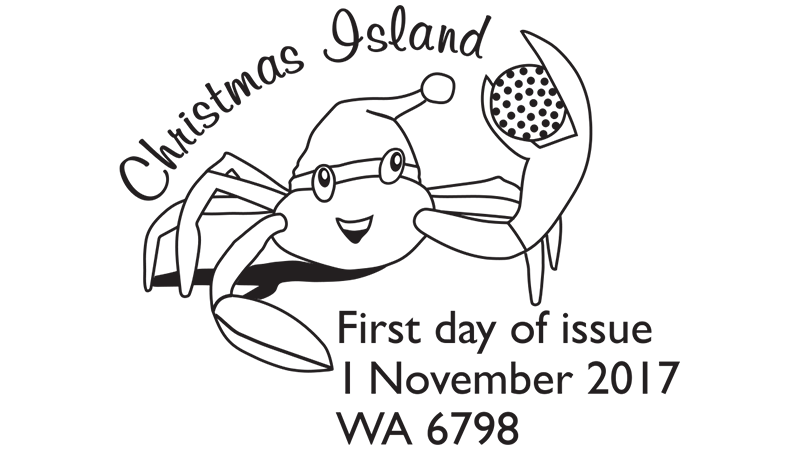 Christmas Island Christmas 2017 postmark Christmas Island Christmas 2017