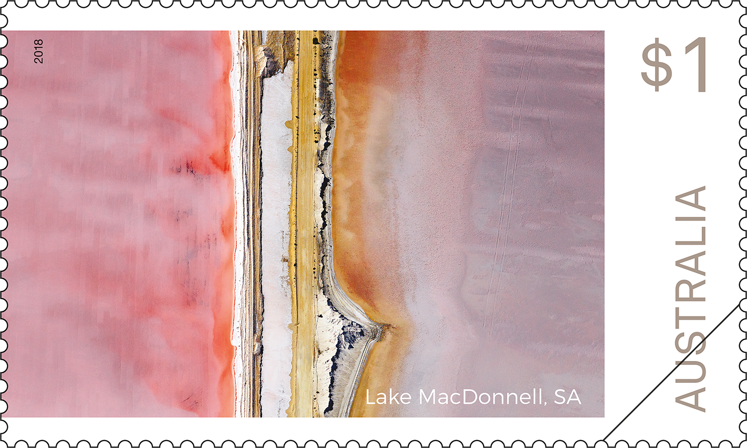 Art in Nature, Lake MacDonnell, SA stamp $1 Lake MacDonnell, South Australia