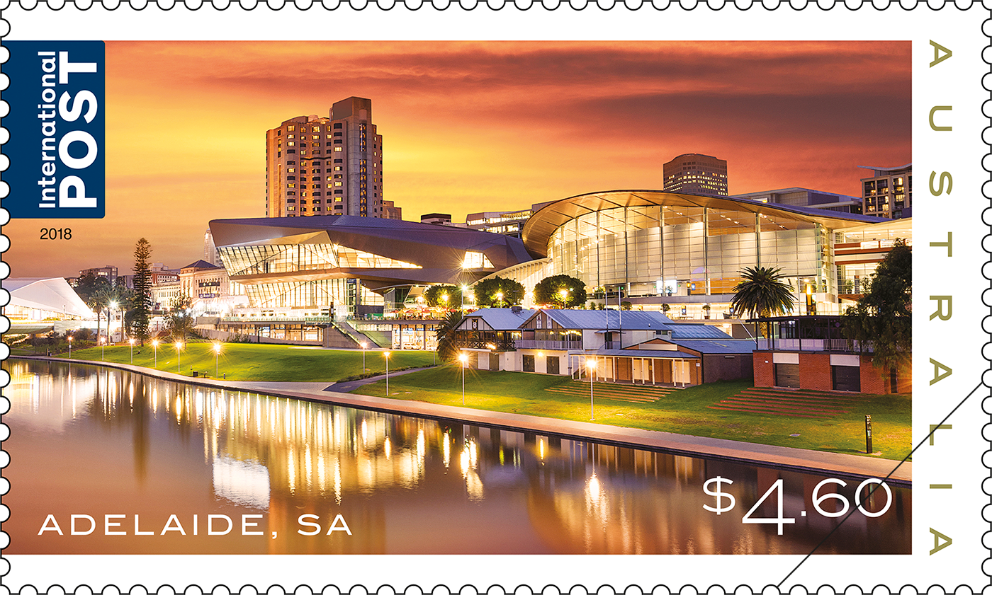 Beautiful Cities $4.60 Adelaide stamp $4.60 Adelaide, SA