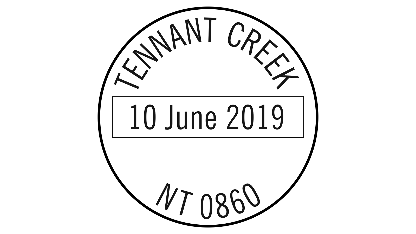 Tennant Creek postmark 36mm