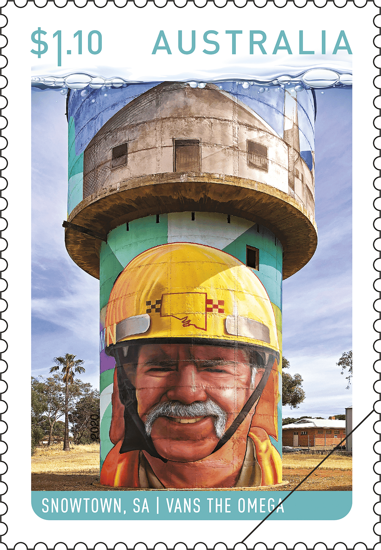 $1.10 Vans the Omega, Snowtown, South Australia stamp