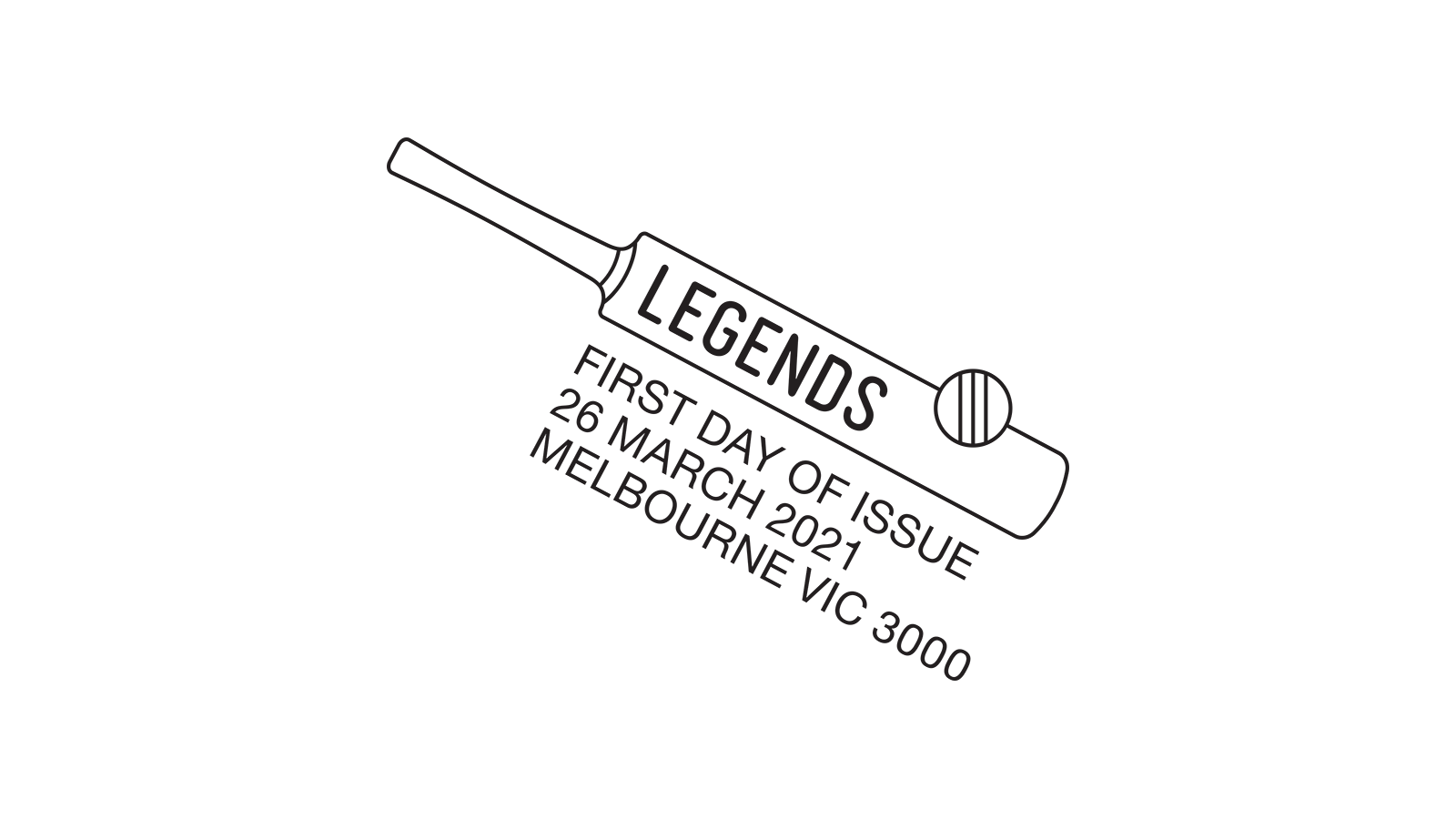 2021_Legends_Cricket_Postmark_FA Australian Legends of Cricket
