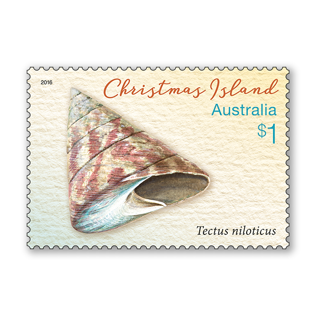 $1 Christmas Island Shells stamp