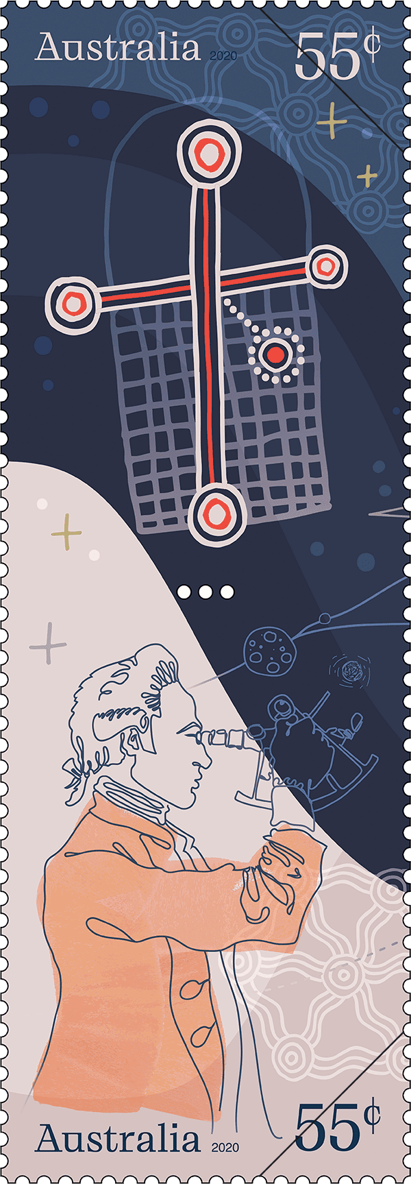 Navigation: 55c James Cook and 55c Southern Cross