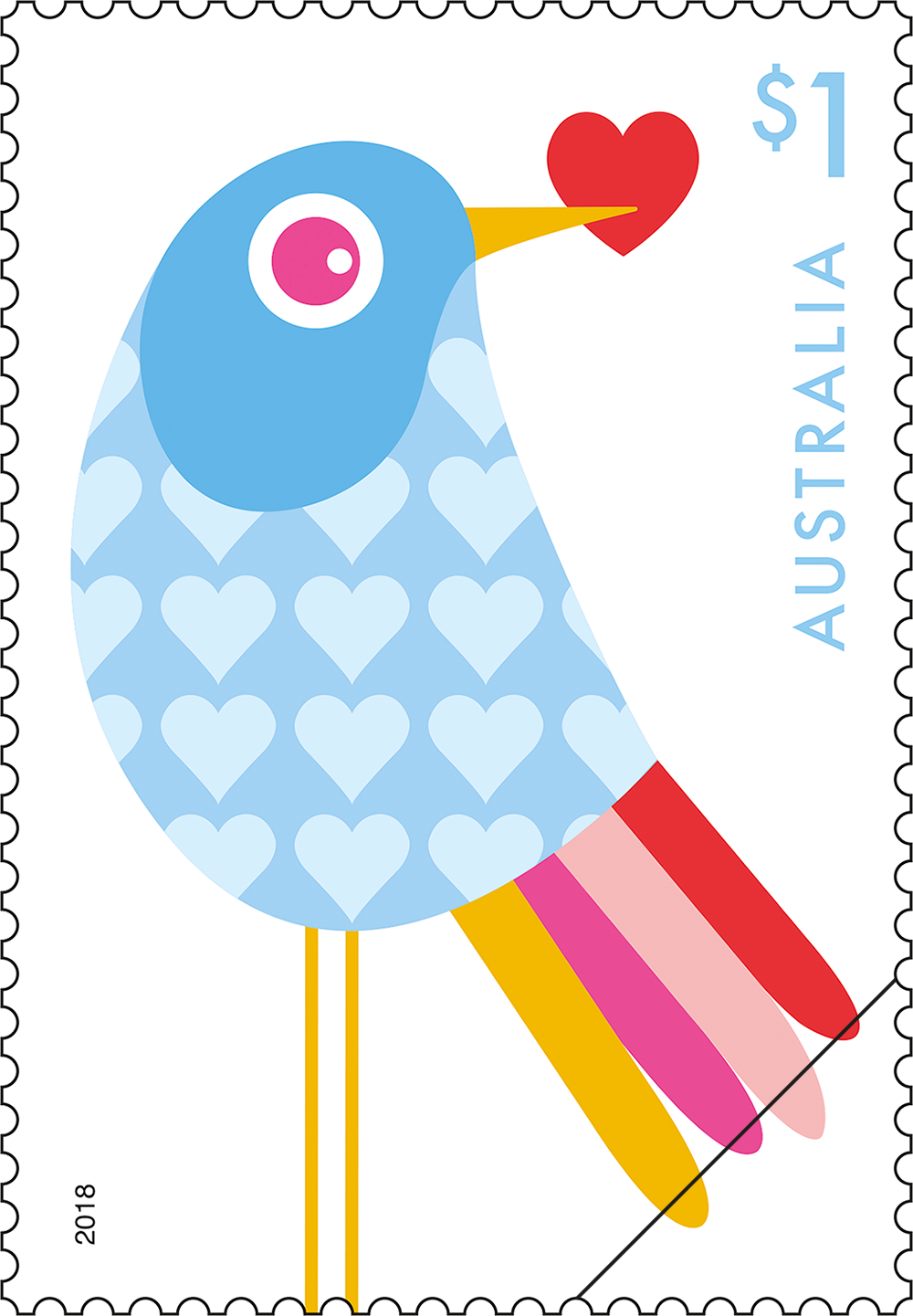 With Love $1 bird stamp