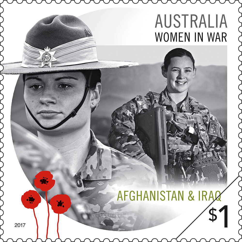 A Century of Service: Women in War Afghanistan and Iraq stamp Afghanistan and Iraq