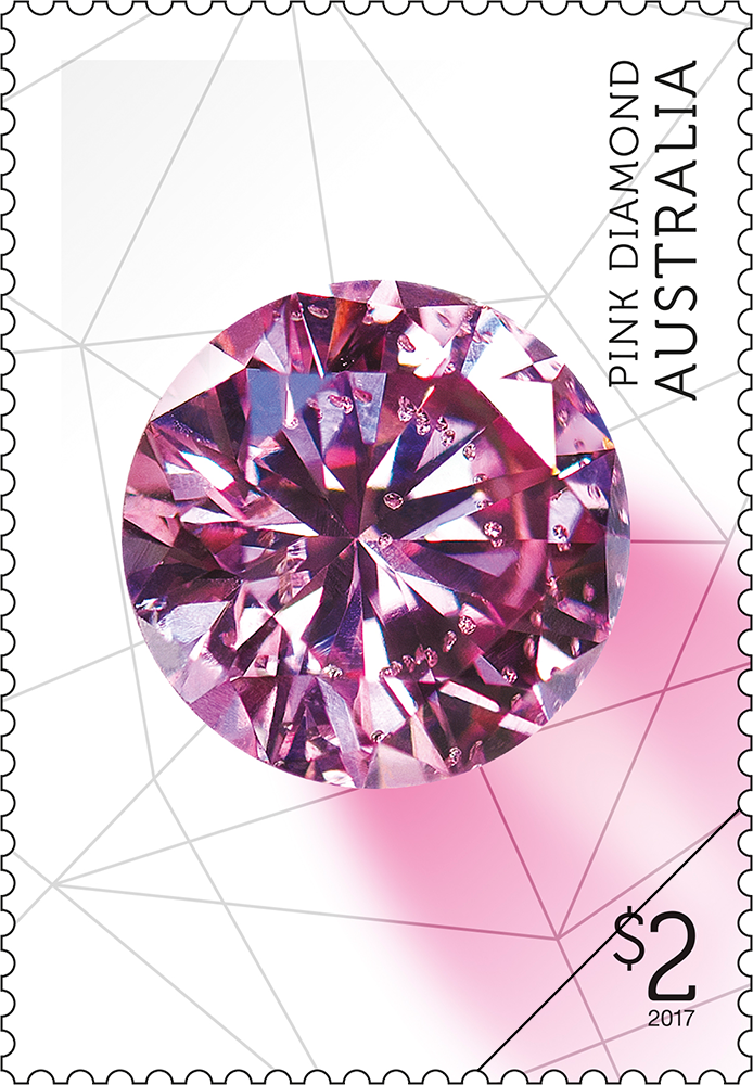 Pink Diamond stamp Rare Beauties