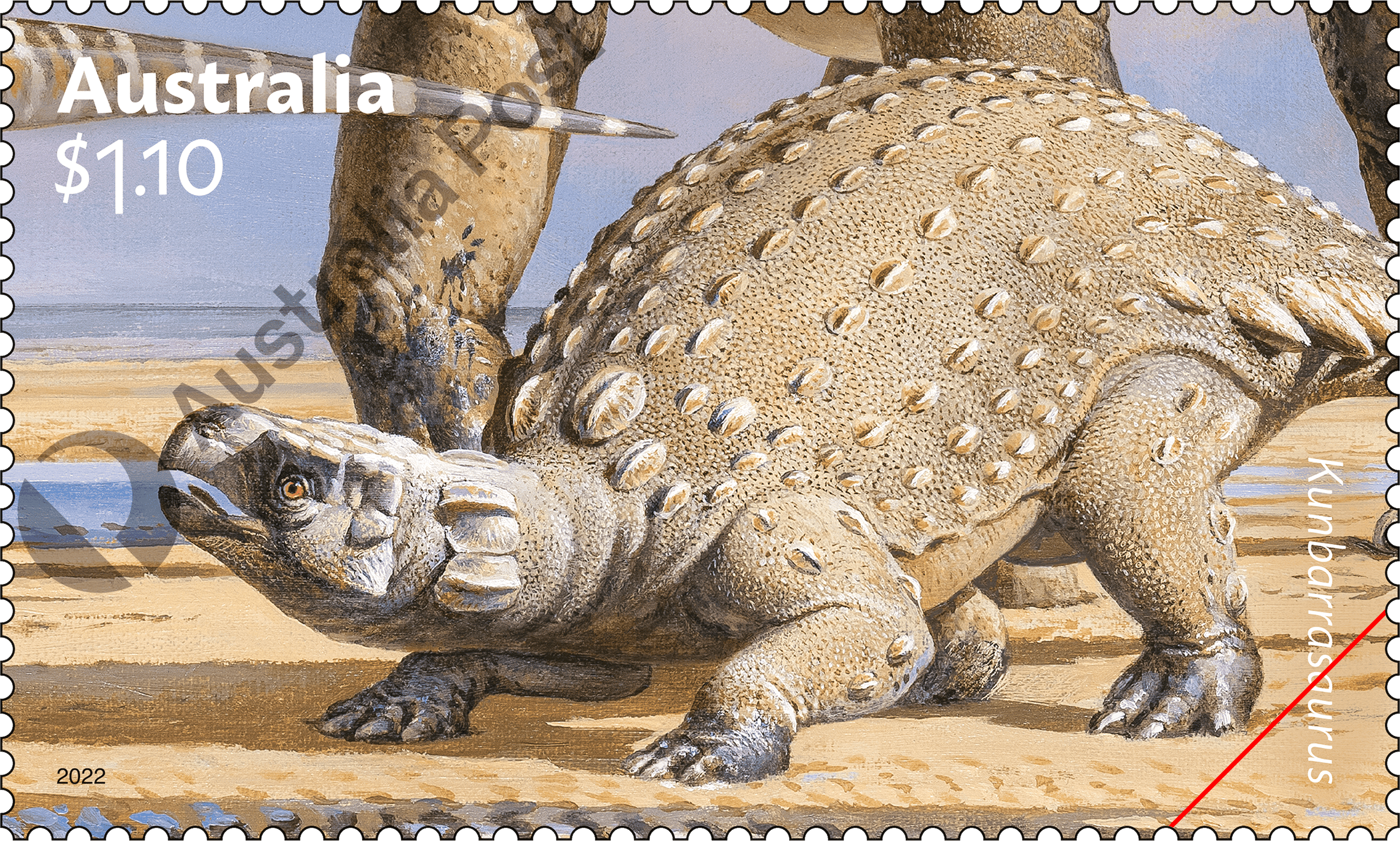 2022_Aust_Dinos_Stamp_01_400 $1.10 Kunbarrasaurus
