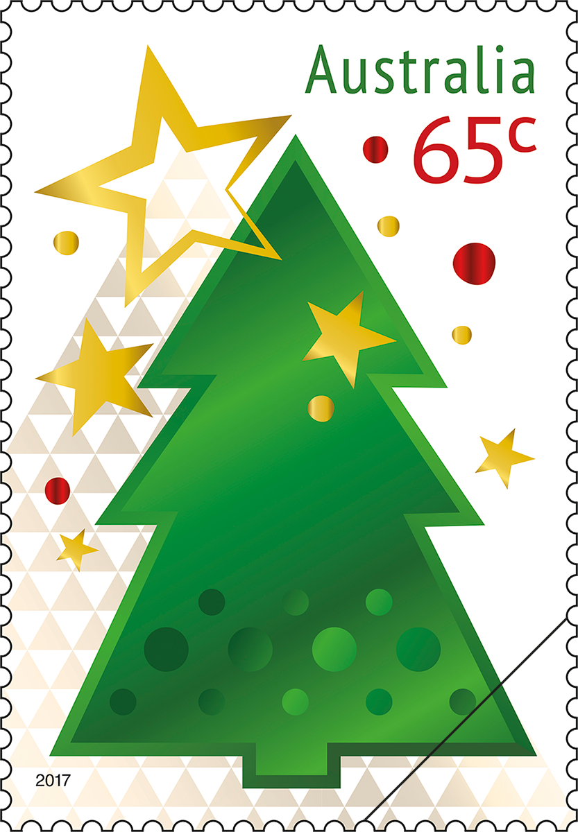 Christmas 2017 Christmas tree 65c stamp 65c Christmas tree