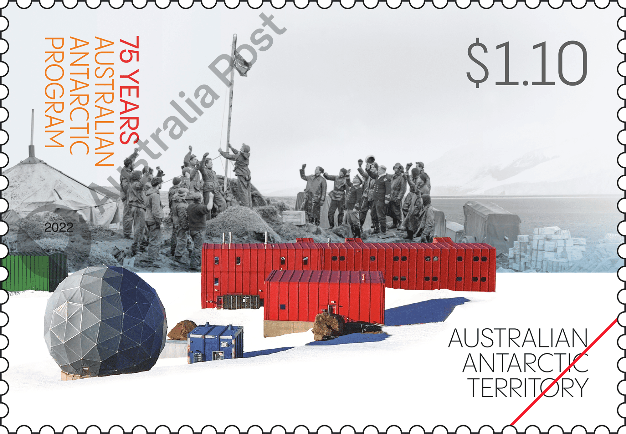 ANARE_75_stamp_03_400 Australian Antarctic Program: 75 Years