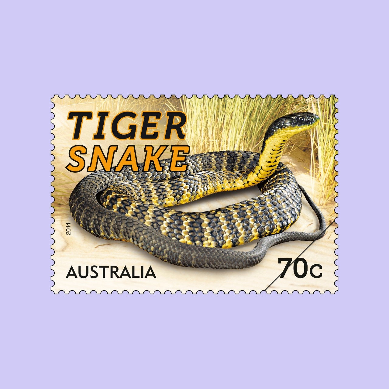 Things That Sting 2014 Tiger Snake 70c stamp