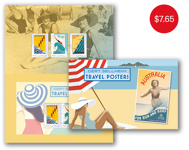 Gert Sellheim Travel Posters Stamp Pack