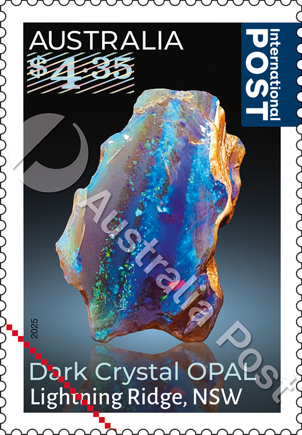 Dark Crystal Opal from Lightning Ridge, New South Wales