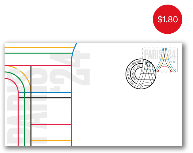 Path to Paris: Paris 2024 Olympic Games First Day Cover (Gummed)