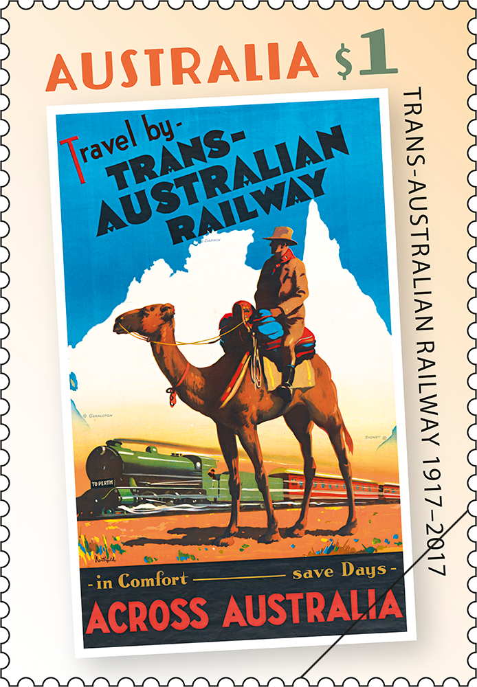 Trans-Australian Railways Across Australia stamp $1 Across Australia