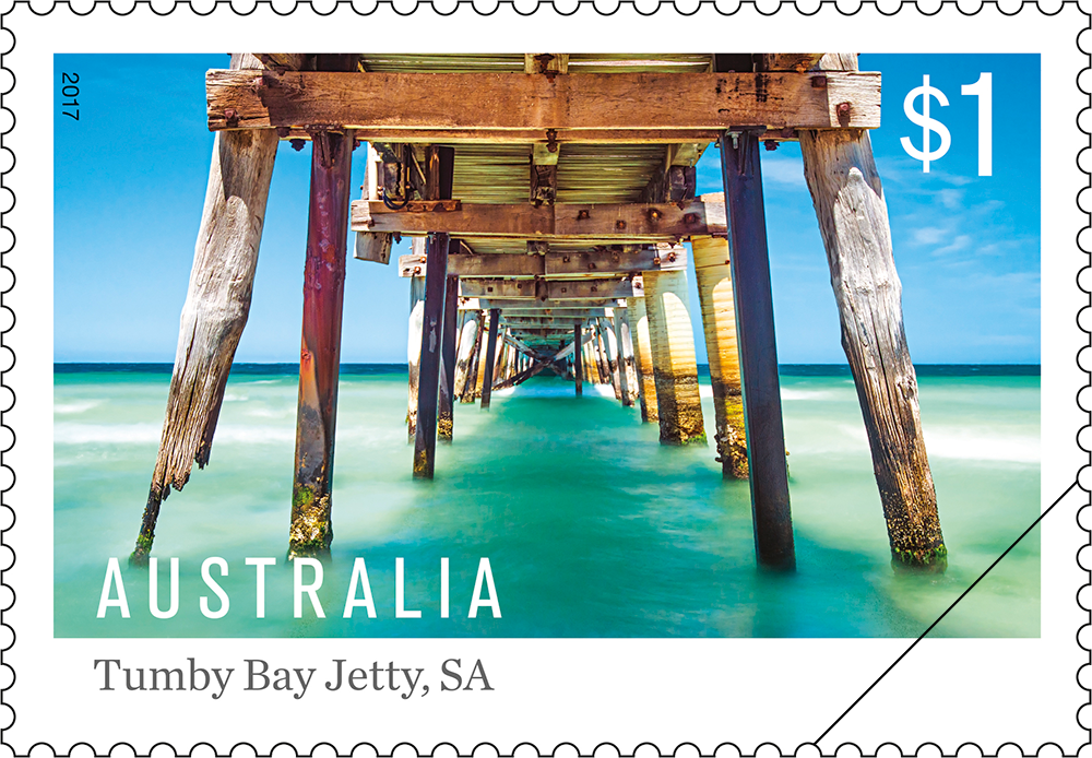 Australian Jetties - Tumby Bay Jetty stamp $1 Tumby Bay Jetty, SA