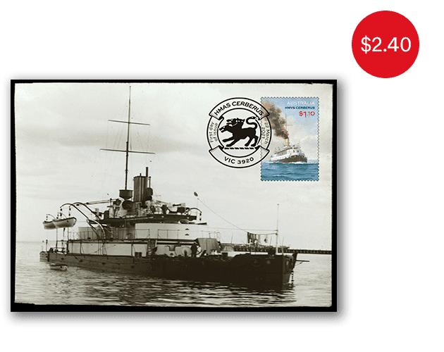 HMVS Cerberus: 150 Years Maxicard