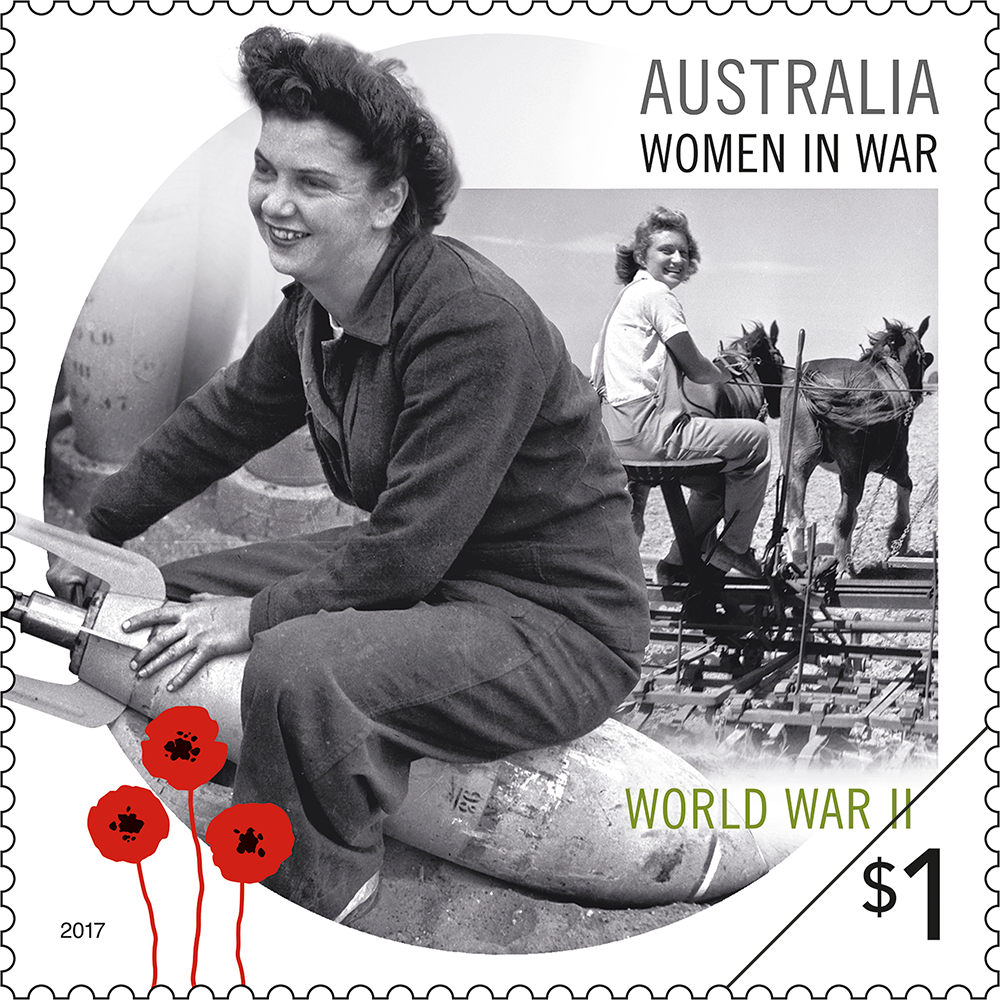 A Century of Service: Women in War World War II stamp World War II