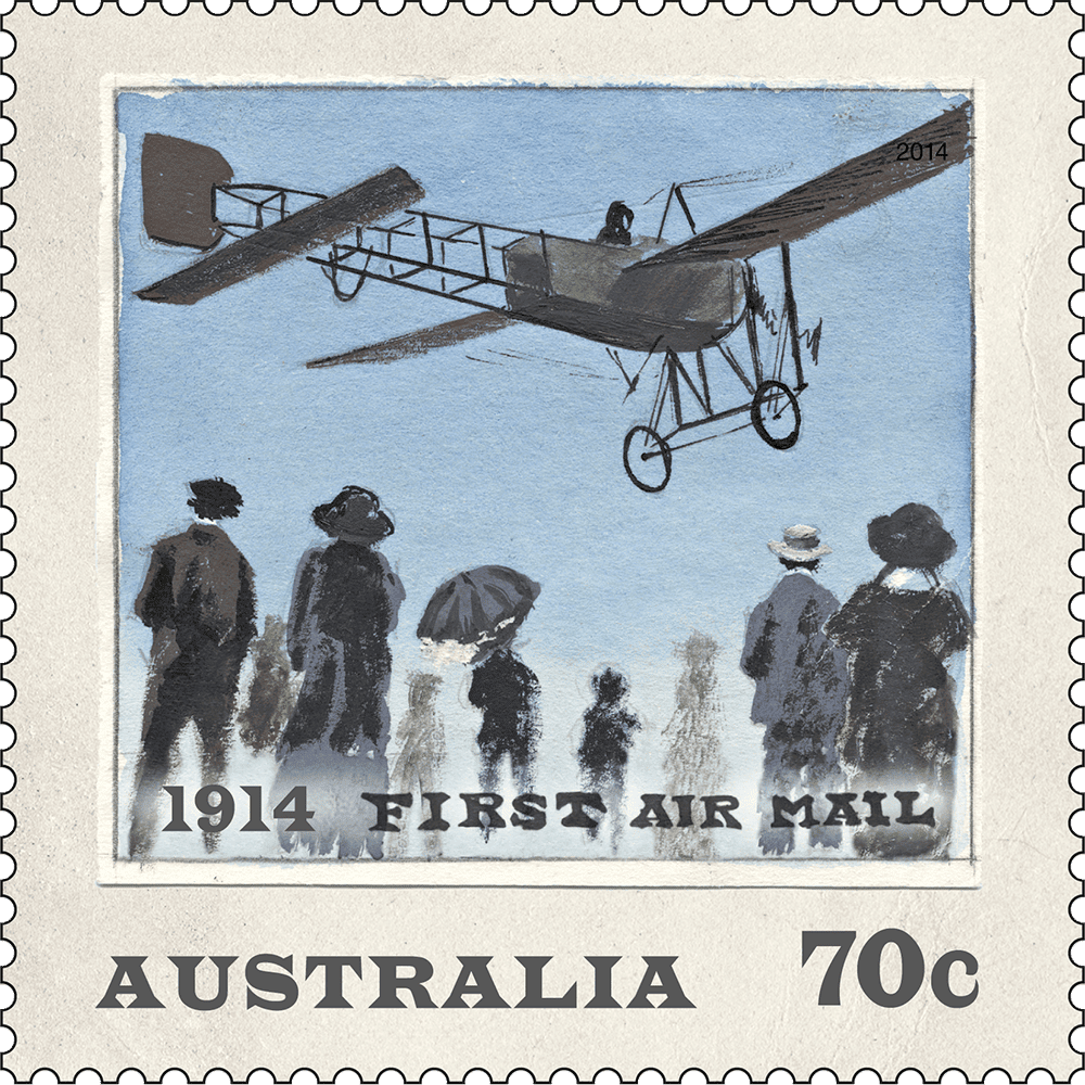 70c The Bleriot XI prepares to land