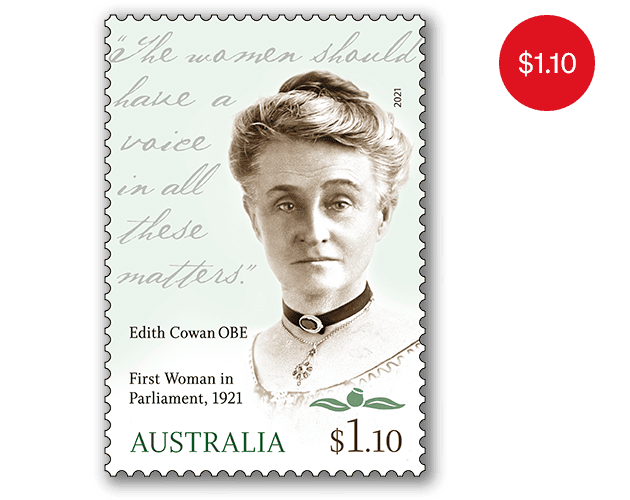 Edith Cowan: First Woman in Parliament Gummed Stamp