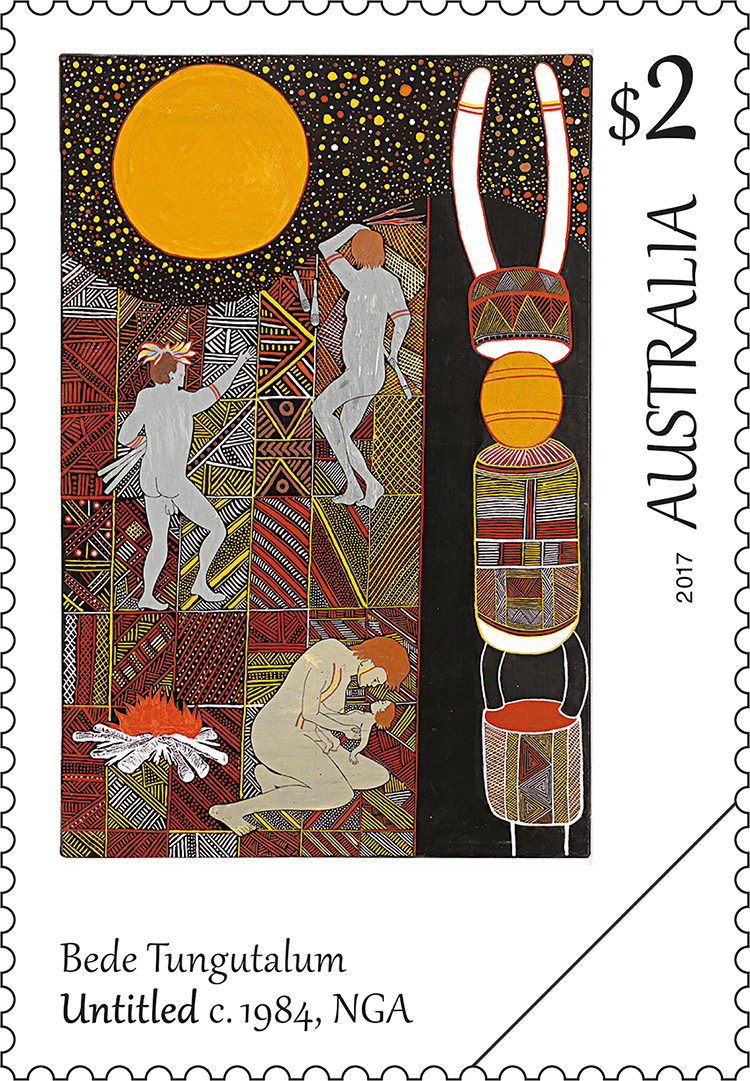 Bede Tungutalum, Untitled, c.1984, NGA stamp $2 Bede Tungutalum, Untitled, c.1984, NGA