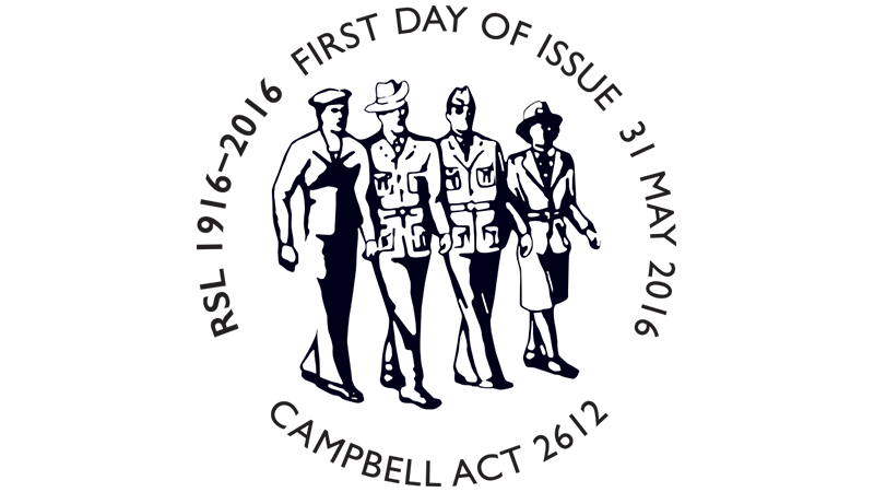 RSL 1916-2016 postmark RSL 1916-2016