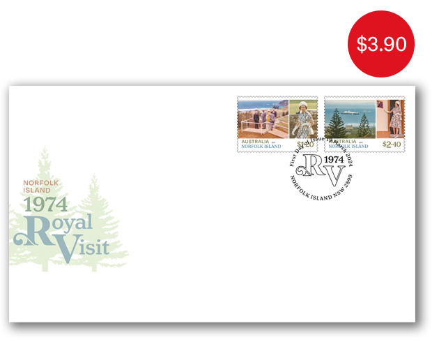 Norfolk Island: 1974 Royal Visit First Day Cover (gummed)