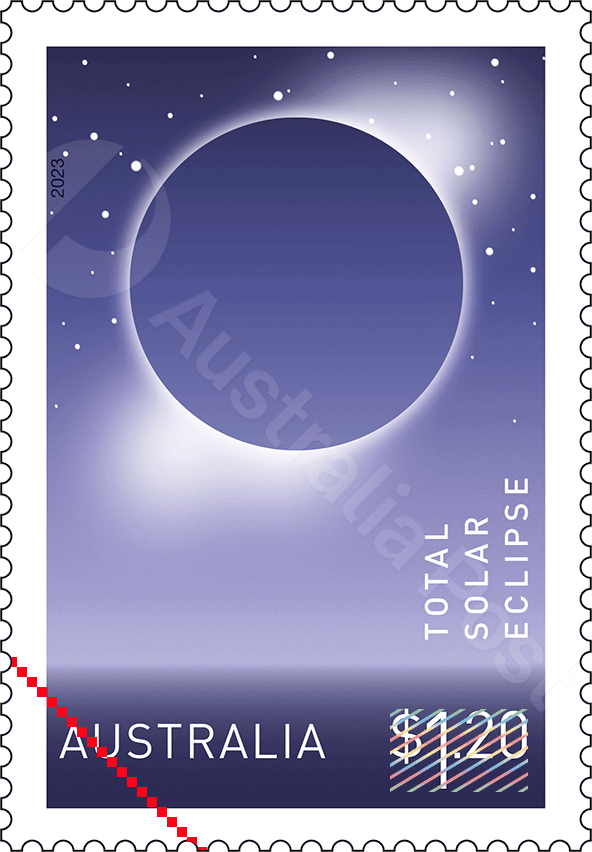 2023_Solar_Eclipse_Stamp_03_400 $1.20 Total Solar Eclipse
