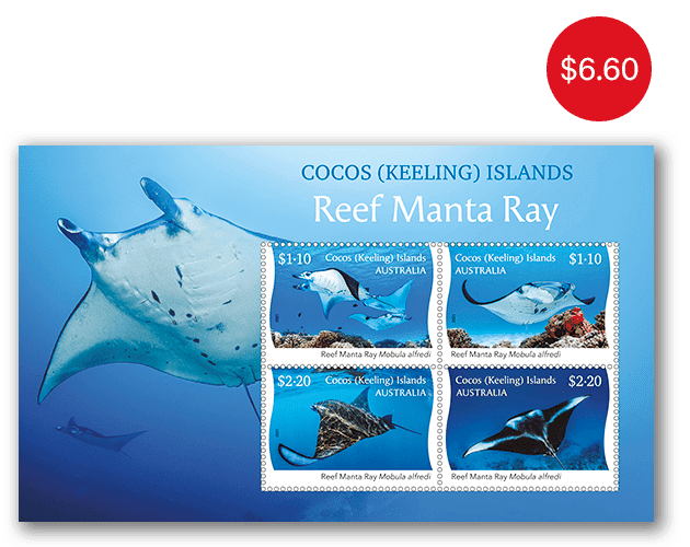 Reef Manta Ray Minisheet